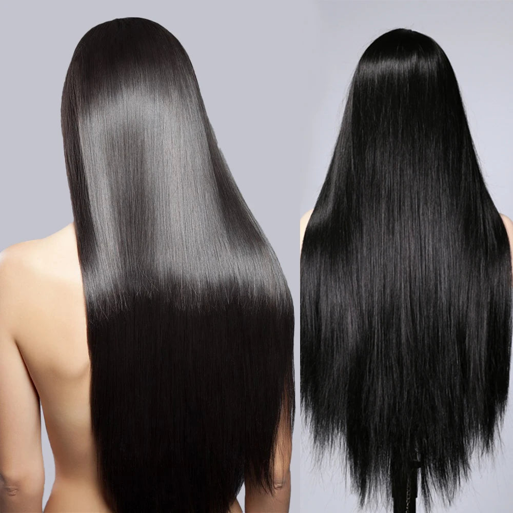 Human Hair Lace Front Wig 13x4 Deep Wave Glueless — Natural Color | KIMLUD