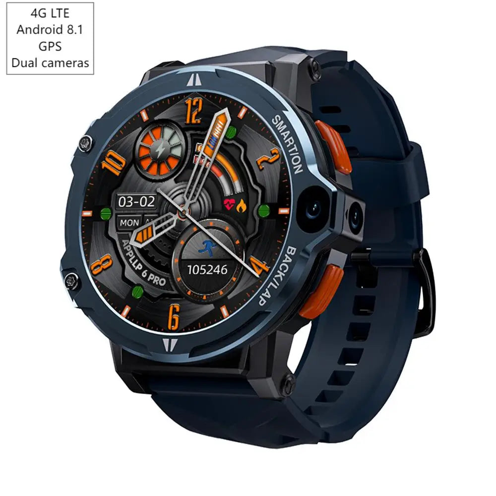 4G Android Smartwatch APPLLP 6 PRO 4+64GB With Dual Camera Video Call GPS Smart Watch With Sim Card