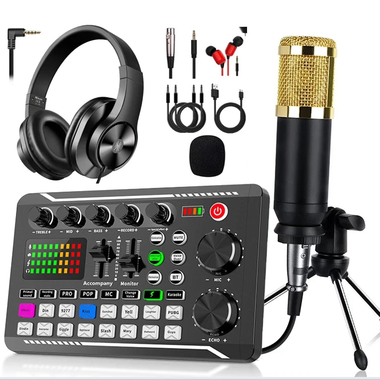 Studio Audio Sound Mixer Board Portable Digital DJ Mixing Console USB Mixer Audio Interface Mixing Boards for Studio Recording