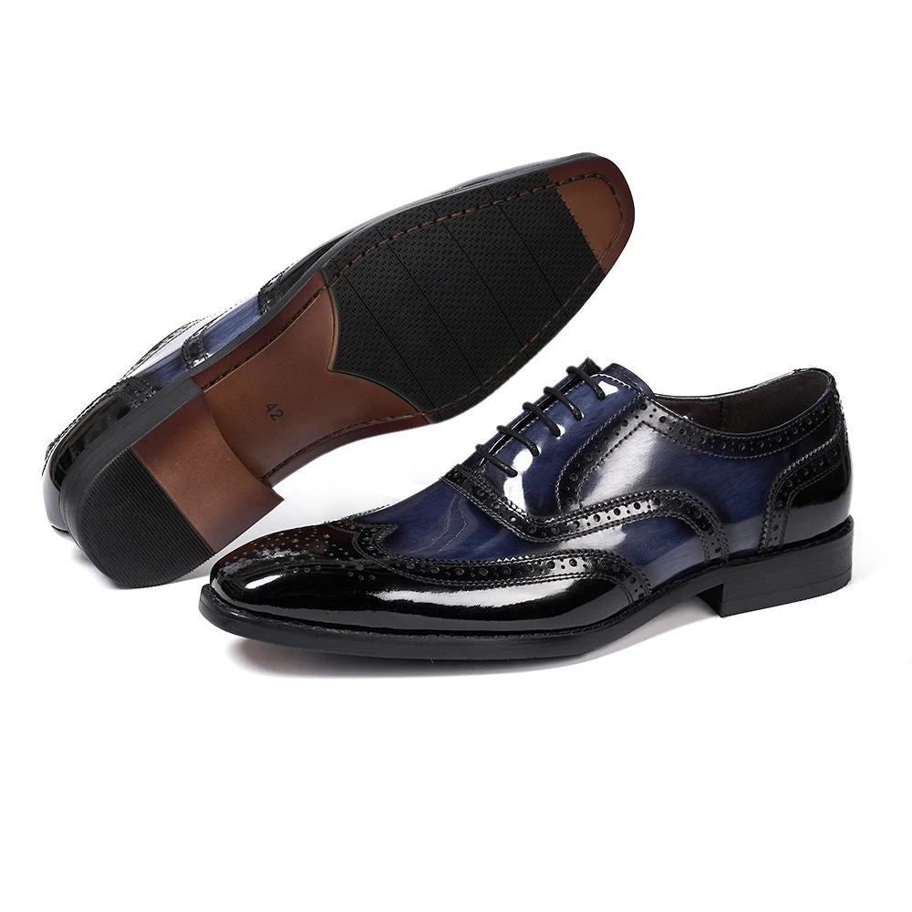 New Handmade Make High Quality Genuine Leather Formal Shoes for Men Business Office Cowhide Dress Shoes for Holiday Paty Shoes