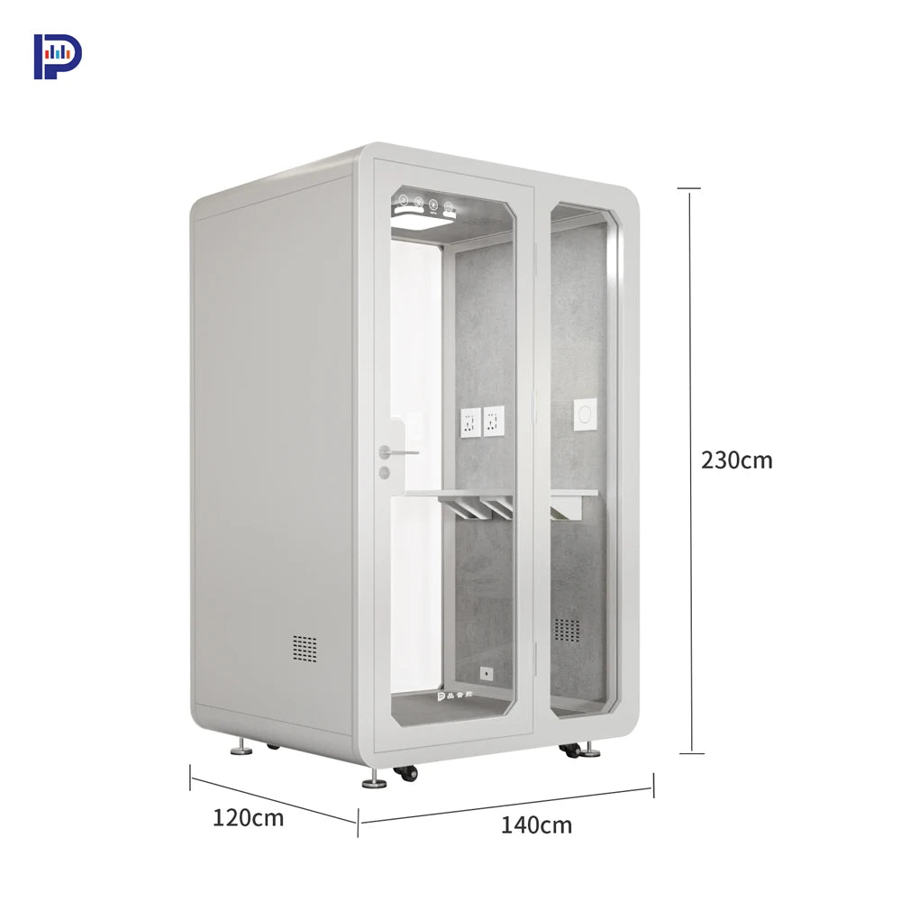 Soundproof Private Office Booth Insulated — White | KIMLUD