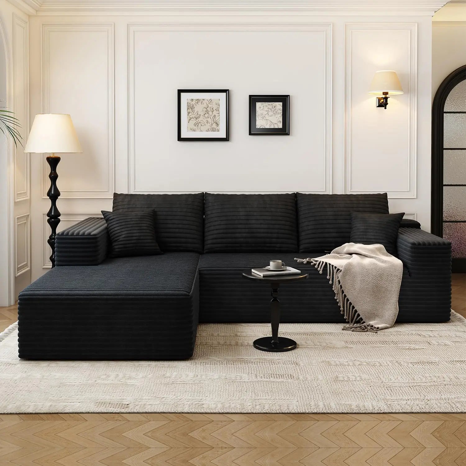 China Supplier 107 Inch Modular Cloud Sofa Sectional L Shape Modern Furniture Export