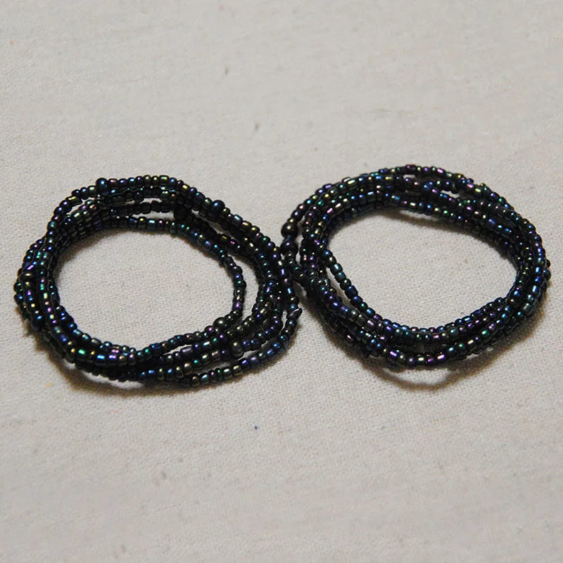 Acrylic Waist Bead Set Two-Piece — Multicolor | KIMLUD