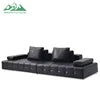 Modern Synthetic Leather Upholstered Sectional Sofa for Living Room and School Use Home Furniture