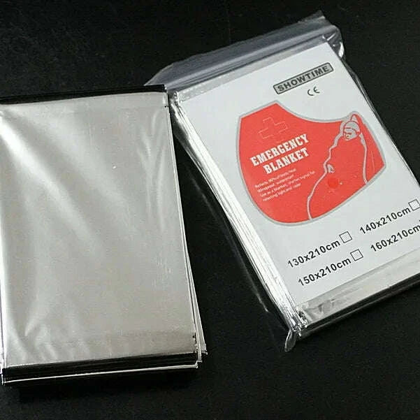 KIMLUD, Waterproof First Aid Thermal Mylar Survival Silver Foil Rescue Emergency Blanket for Outdoor, KIMLUD Womens Clothes