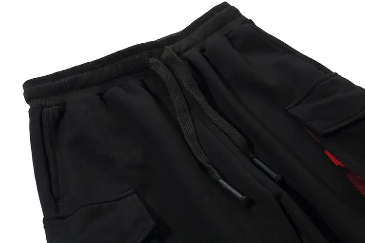 Harajuku Cargo Pants Techwear Joggers Multi Pocket Urban Streetwear Elements — Black | KIMLUD