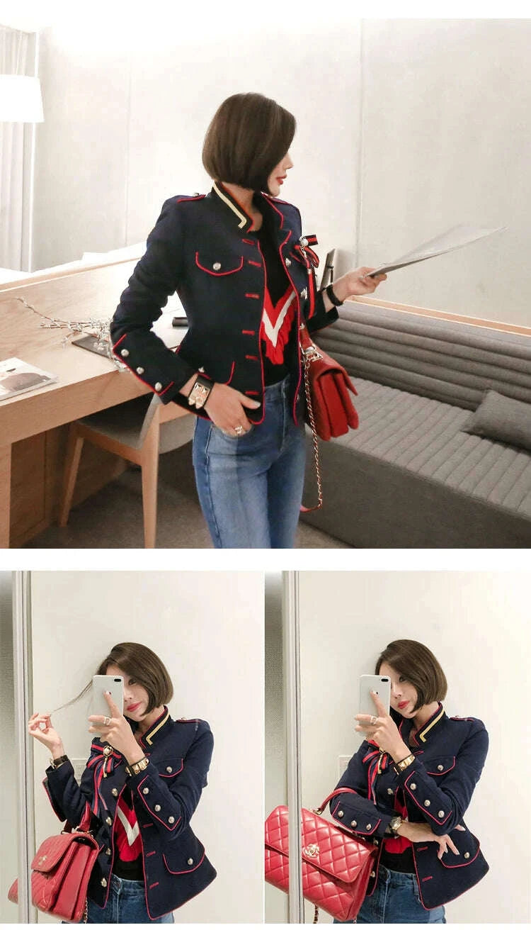 KIMLUD, Korean Elegant Office Women Jacket Chic Temperament Formal Vintage Single Breasted Slim Coat Suit Outerwear Blazer Spring Autumn, KIMLUD Womens Clothes