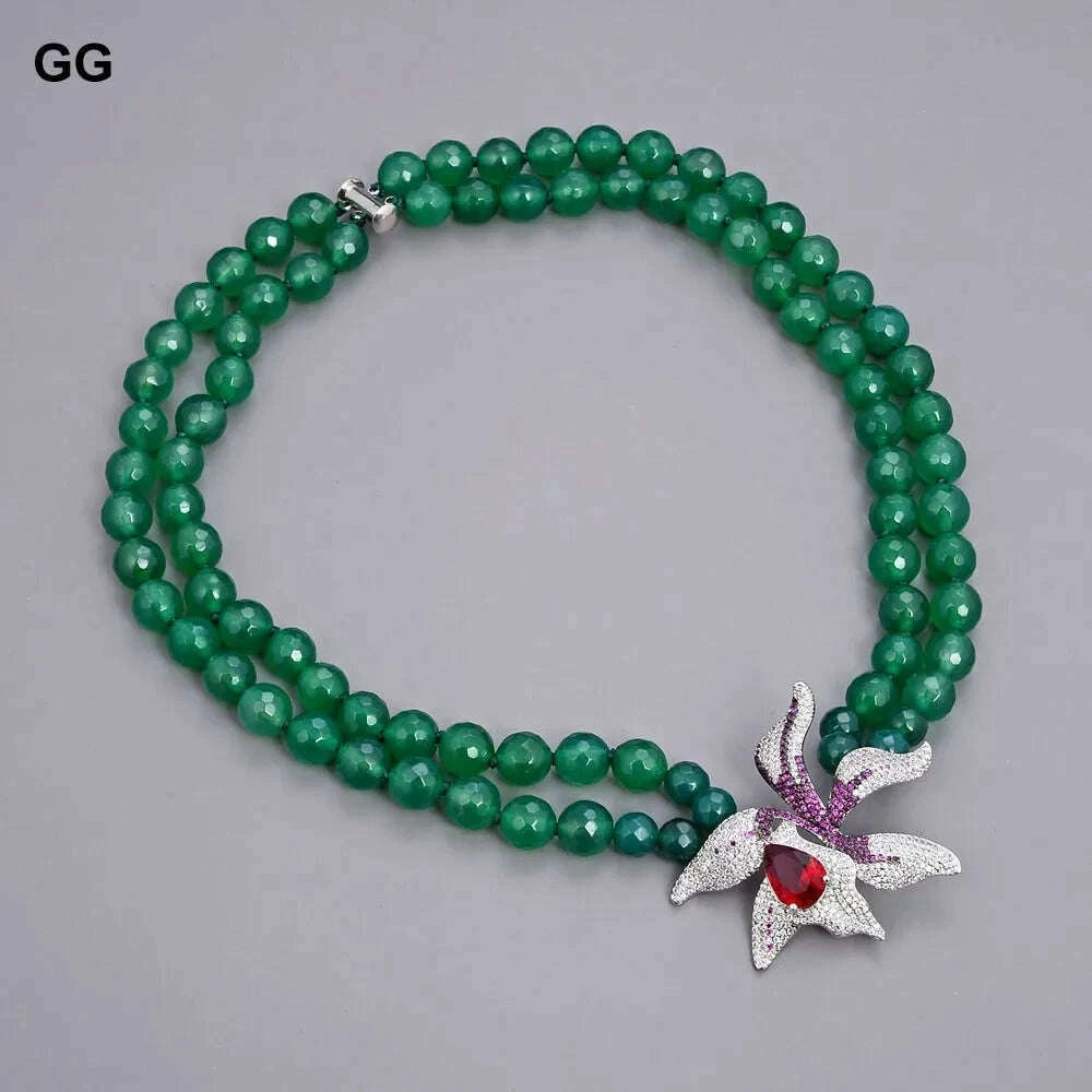 guaiguai-jewelry-18-19-2-rows-green-round-agates-necklace-red-crystal-cz-flower-pendant-for-women-kimlud-kimlud-33912916