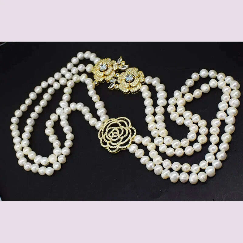2rows-freshwater-pearl-whitegray-round-8-9mm-necklace-24-26-fppj-wholesale-for-woman-gift-kimlud-kimlud-33912930