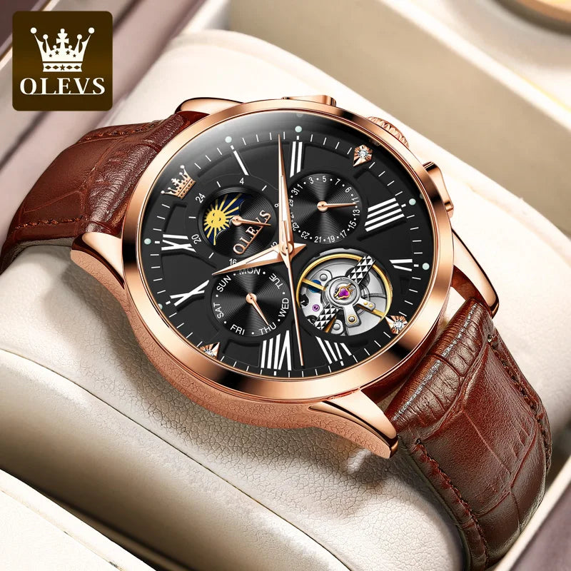 Stainless Steel Luminous Quartz Mens Watch — Black | KIMLUD