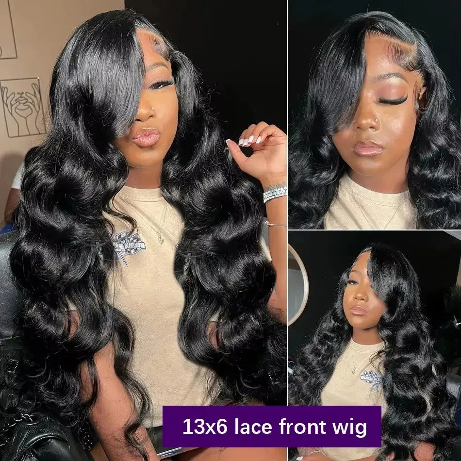 Wholesale 13x4 Deep Wave Lace Front Wigs Human Hair 200% Density Curly Frontal Wigs for Black Women Natural Color 30 Inch