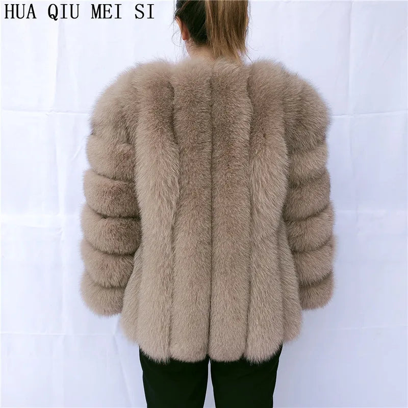 Women's clothing fur coat red fox coat vertical stripe silver fox red fox fur coat fox fur coat women's natural fur coat coat