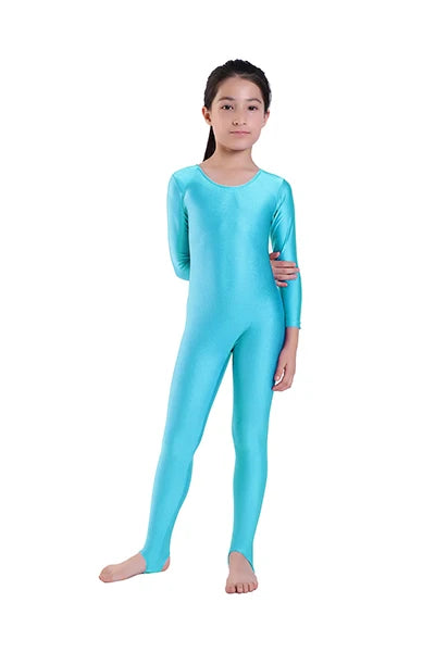 Unitard - Long Sleeve - Nylon Elastane - Children's | KIMLUD