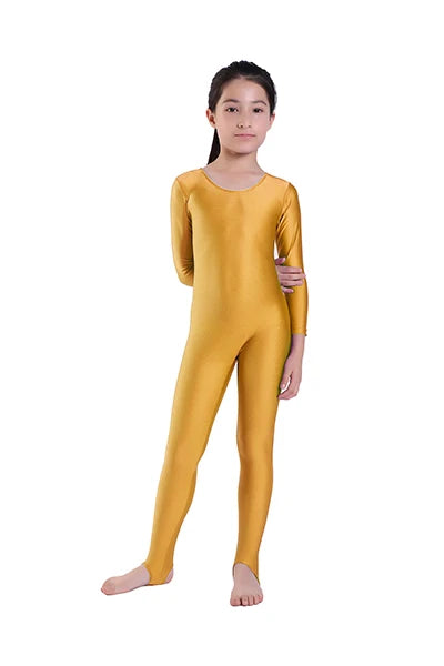 Unitard - Long Sleeve - Nylon Elastane - Children's | KIMLUD