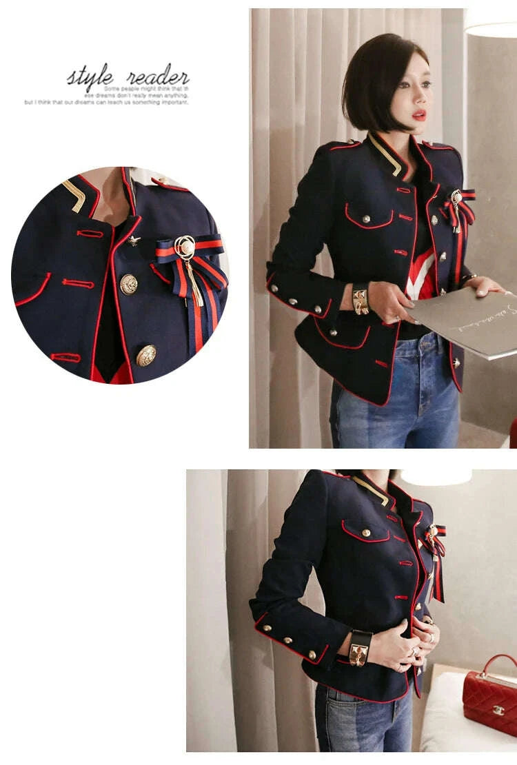 KIMLUD, Korean Elegant Office Women Jacket Chic Temperament Formal Vintage Single Breasted Slim Coat Suit Outerwear Blazer Spring Autumn, KIMLUD Womens Clothes