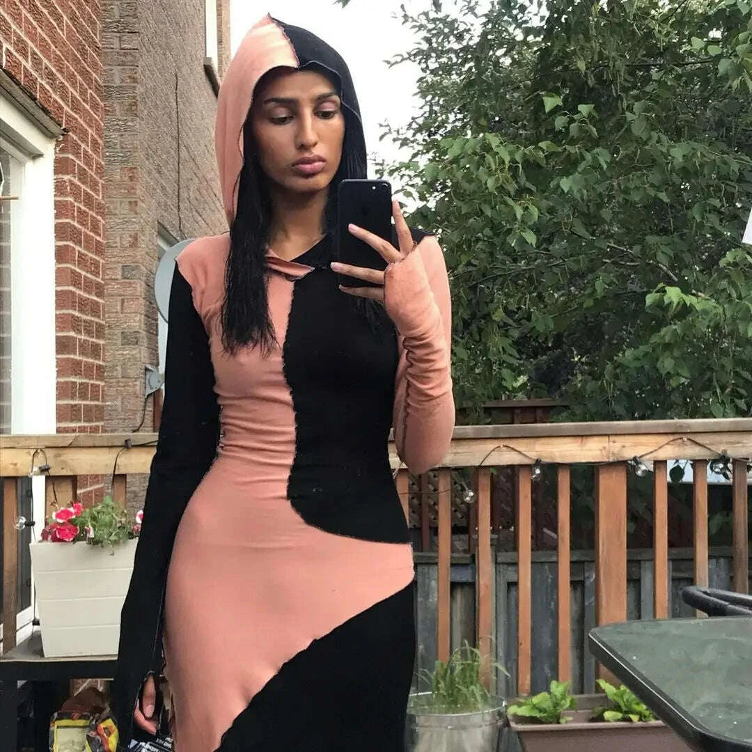 hugcitar-long-sleeve-hooded-patchwork-skinny-maxi-dress-2021-autumn-winter-women-fashion-streetwear-casual-outfitskimludkimlud-35568212