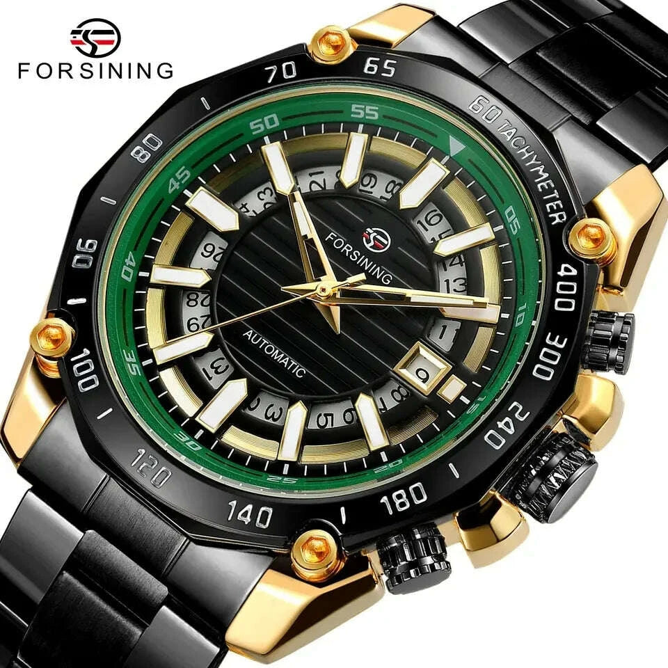 KIMLUD, FORSINING New Automatic Mechanical Watch for Men Stainless Steel Waterproof Skeleton Watches Business Luxury Gold Wristwatches, KIMLUD Womens Clothes