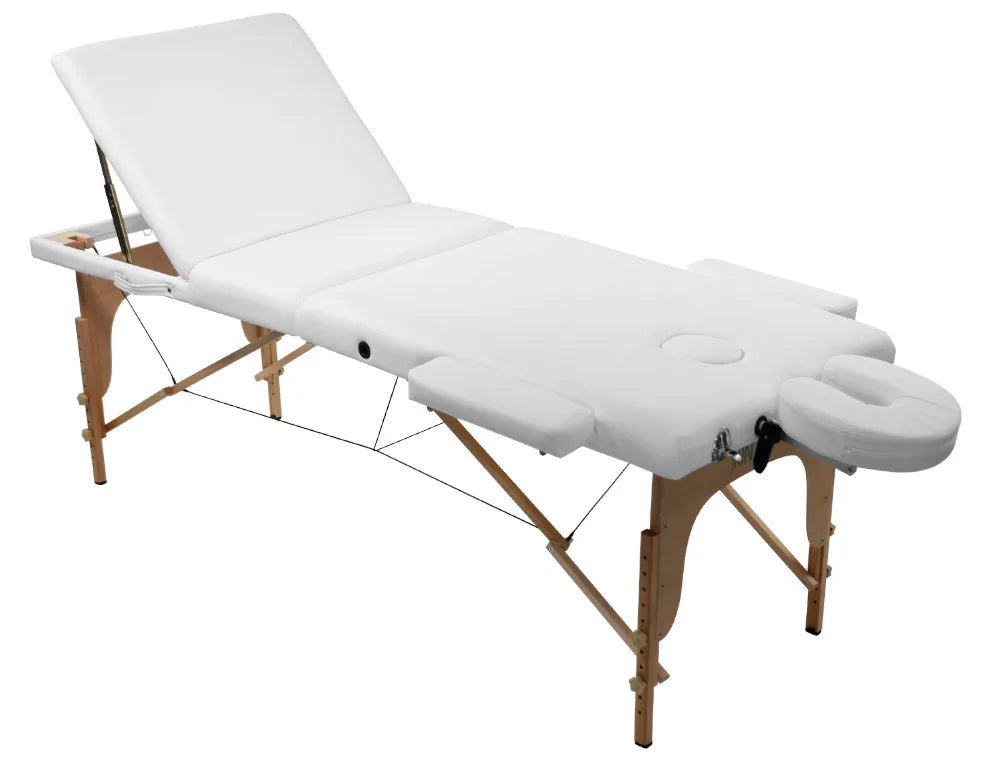 Metal Facial Massage Table Height-Adjustable Foldable — Black | KIMLUD