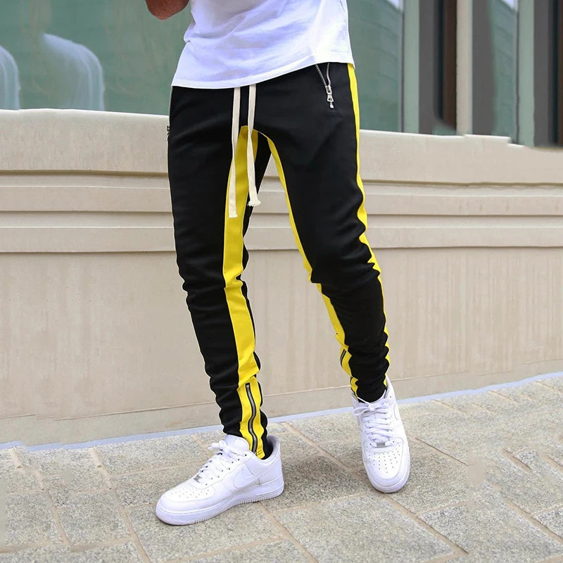 Cotton-Poly Broadcloth Joggers For City Running — Navy | KIMLUD