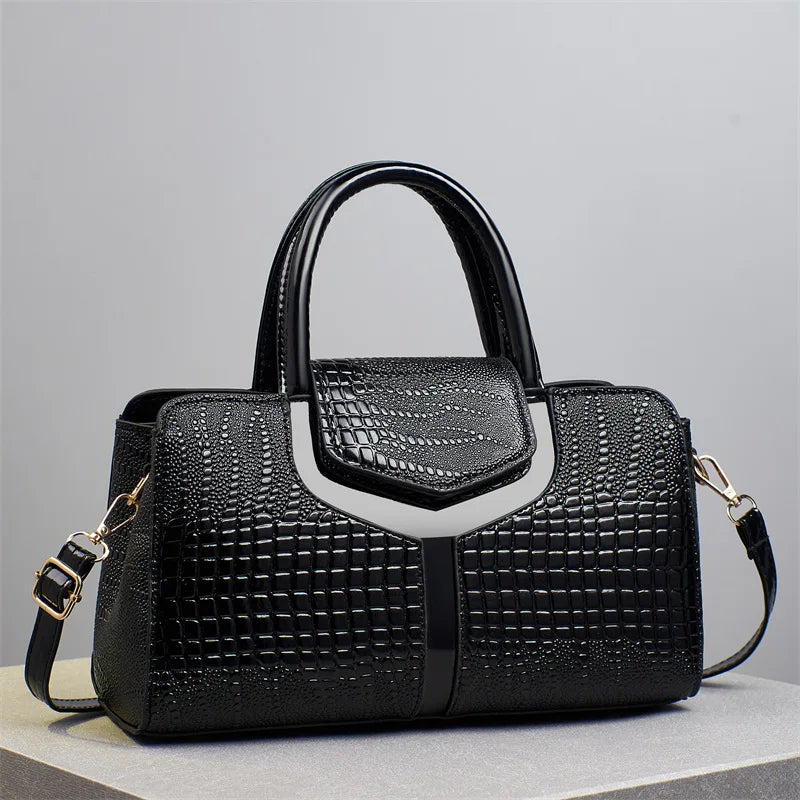 Women's Bag Crossbody Bag Fashion Crocodile Pattern Versatile Multi Functional Travel Large Capacity Single Shoulder Handbag