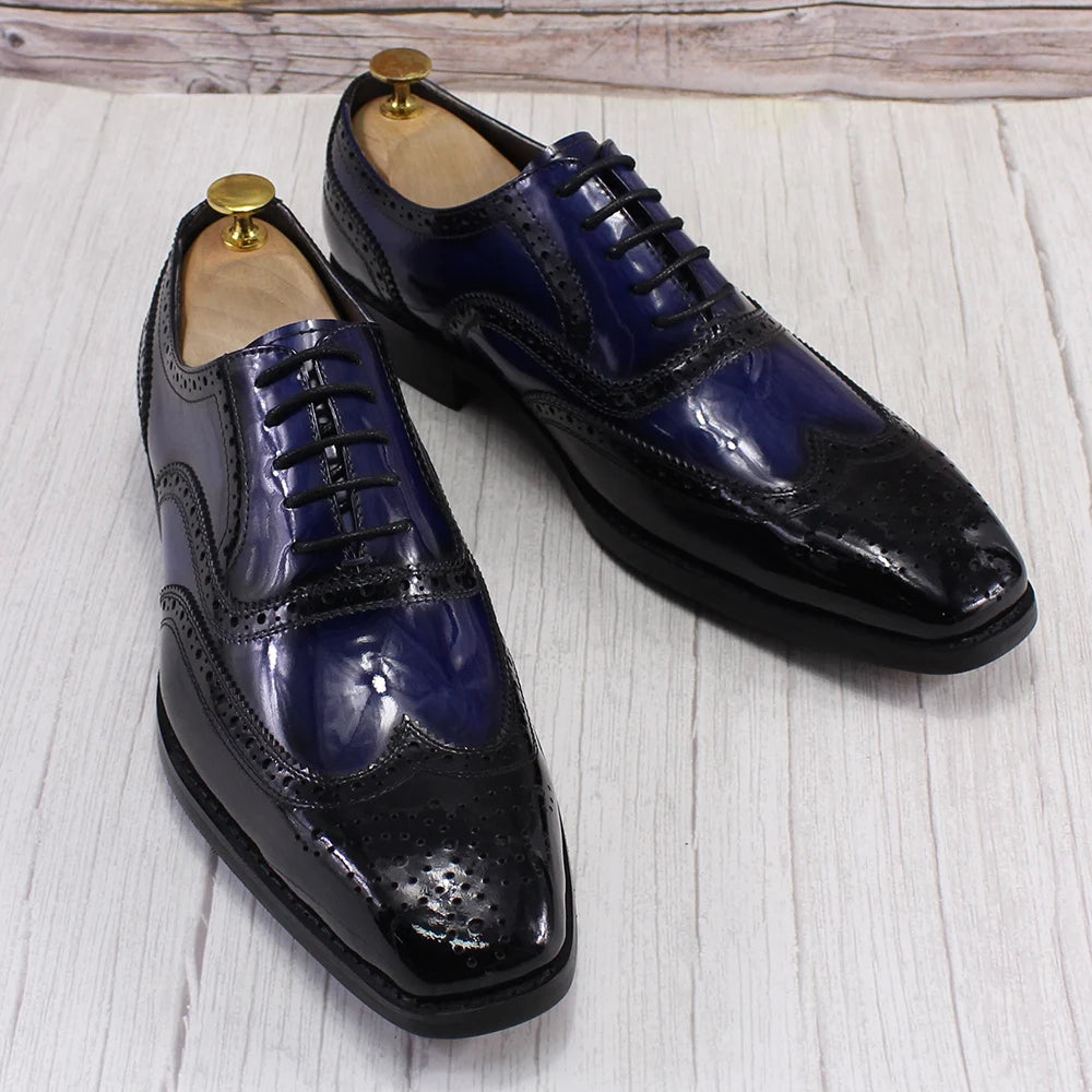 New Handmade Make High Quality Genuine Leather Formal Shoes for Men Business Office Cowhide Dress Shoes for Holiday Paty Shoes