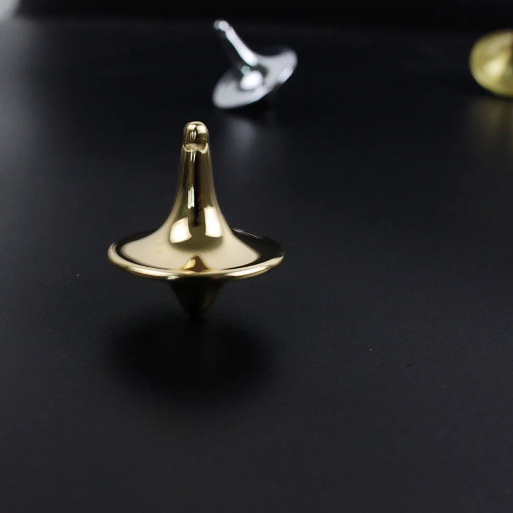 Metal Gyro Great Accurate Silver Spinning Top Hot Movie Totem Print Spinning Top apda7a08