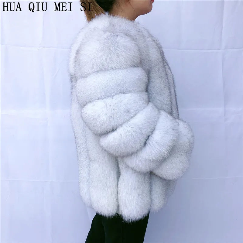Women's clothing fur coat red fox coat vertical stripe silver fox red fox fur coat fox fur coat women's natural fur coat coat