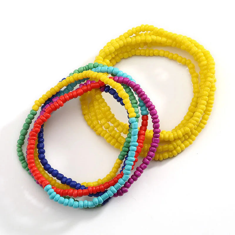 Acrylic Waist Bead Set Two-Piece — Multicolor | KIMLUD