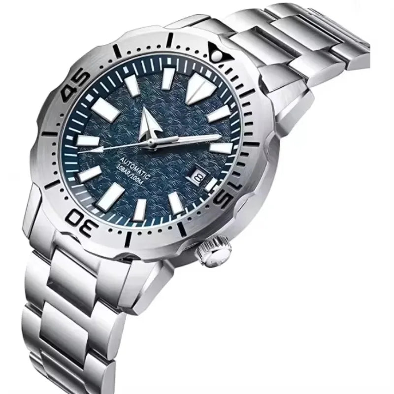 Free Sample Men's Stainless Steel Sport Calendar Water Resistant Business Watch Crystal Custom Welcome