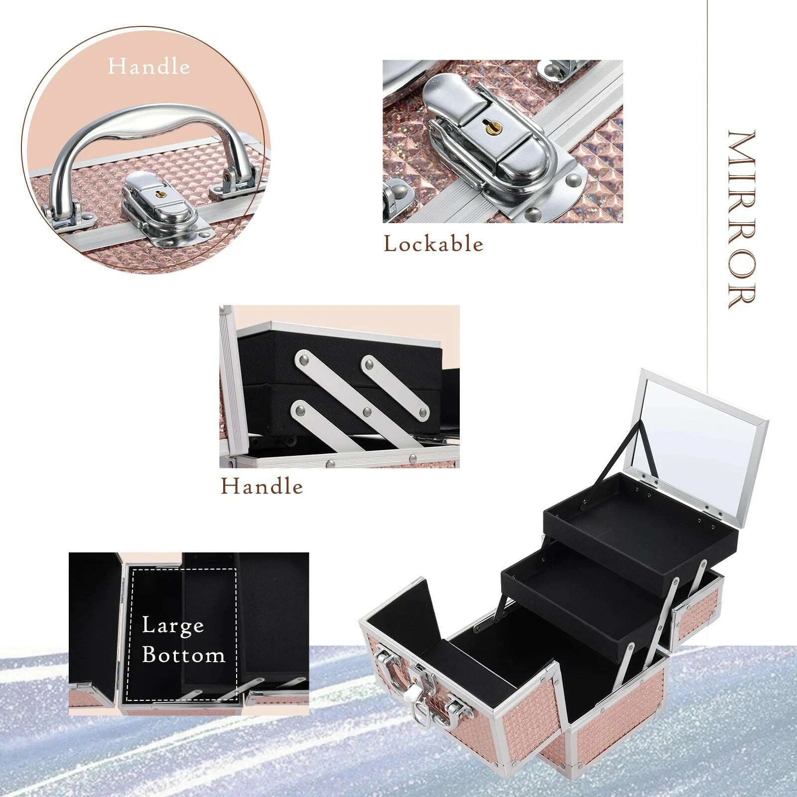 fashionable-girls-cosmetic-case-with-mirror-for-artist-2-trays-lockable-aluminum-makeup-train-case-travel-beauty-storage-casekimlud-womens-fashion-34615574