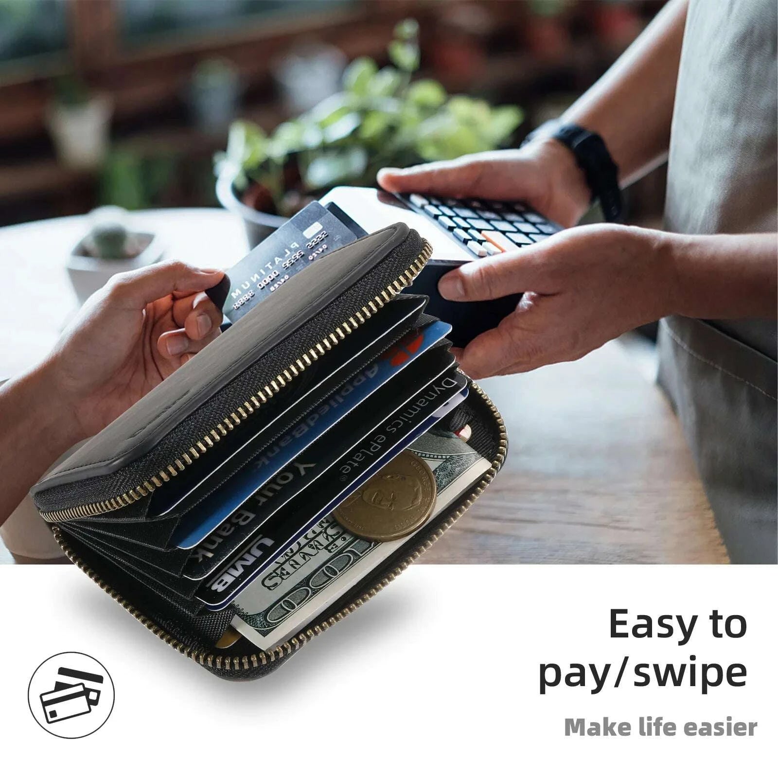 denior-rfid-blocking-zipper-wallet-with-multiple-card-slots-faux-leather-strong-magnetic-id-credit-card-holder-money-bagkimludkimlud-35566230