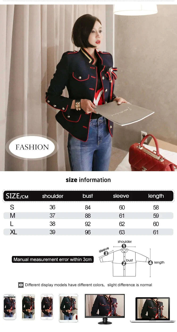 KIMLUD, Korean Elegant Office Women Jacket Chic Temperament Formal Vintage Single Breasted Slim Coat Suit Outerwear Blazer Spring Autumn, KIMLUD Womens Clothes