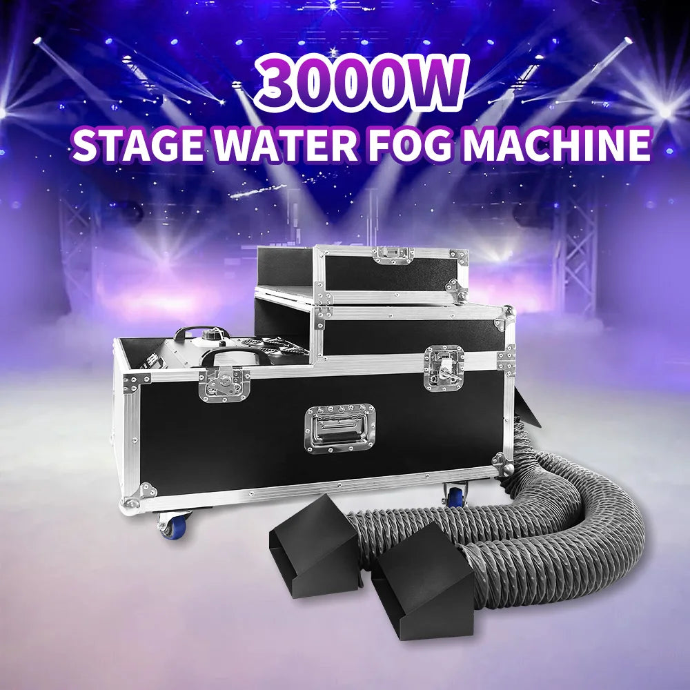 Wenjing WJ3000 3000W DMX Remote Electric Low-Lying Stage Mist Hazer with 15L Water-Based Fog Smoke for Wedding DJ Use