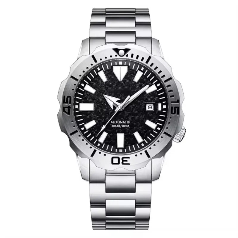 Free Sample Men's Stainless Steel Sport Calendar Water Resistant Business Watch Crystal Custom Welcome
