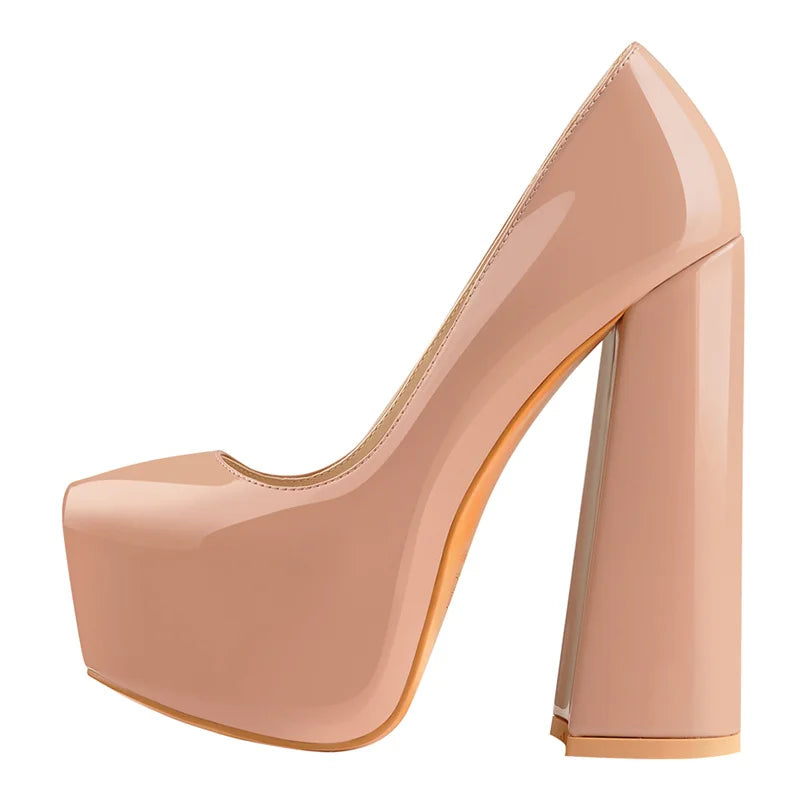 Pumps – Platform Square Toe – Pointed Toe Slip-On – Women | KIMLUD