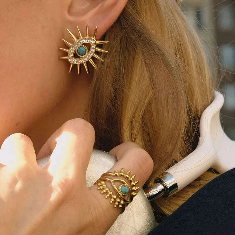 DIY Custom Jewellers Trendy Party Waterproof Tarnish Free 18k Gold Plated Stainless Steel Women Vertical Strips Stud Earrings