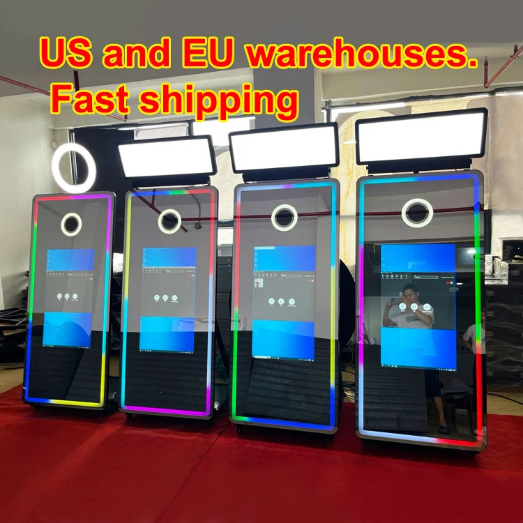 Excellent Magic Mirror Photo Booth With Touch Screen Camera and Printer Selfie Mirror Photobooth Machine for Celebrate Party