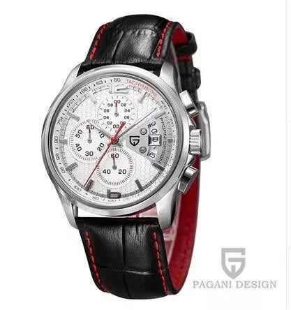 Elegant Leather Quartz Wristwatch — Black | KIMLUD
