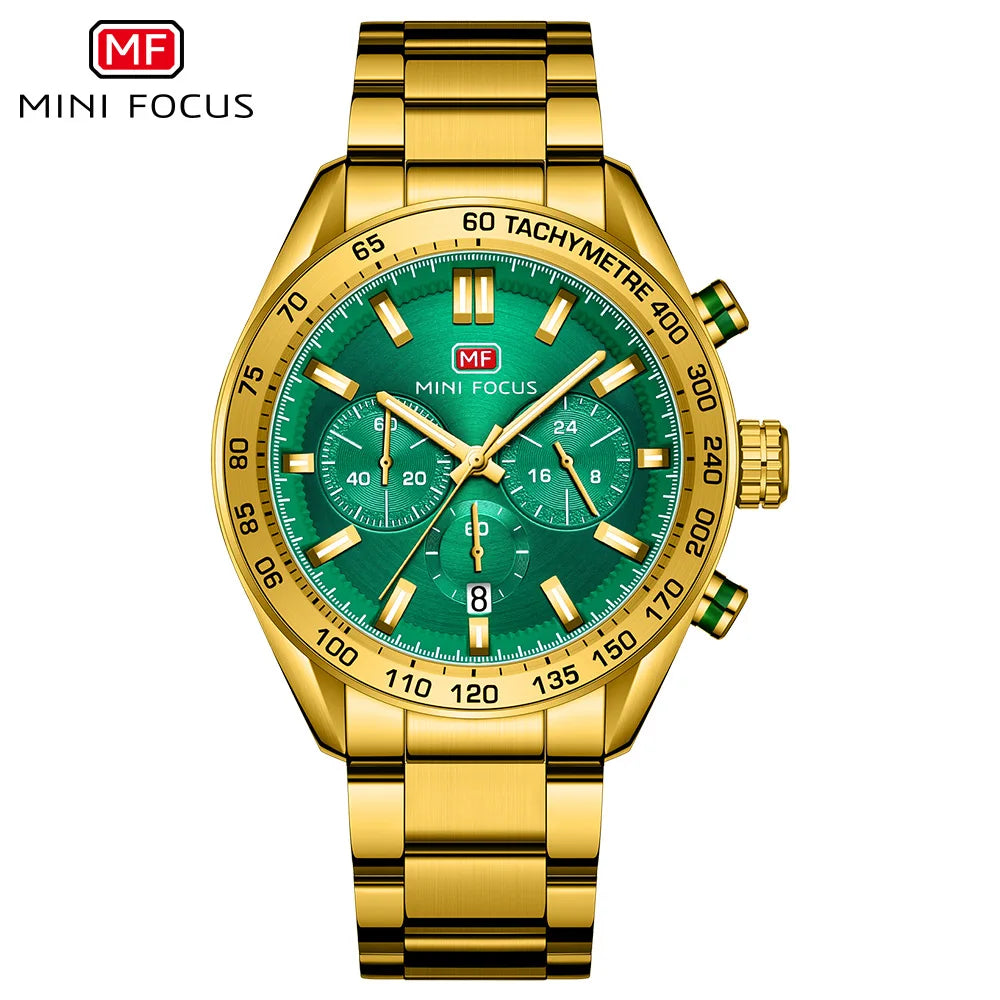 Stainless Steel Multifunction Watch Solid — Silver | KIMLUD