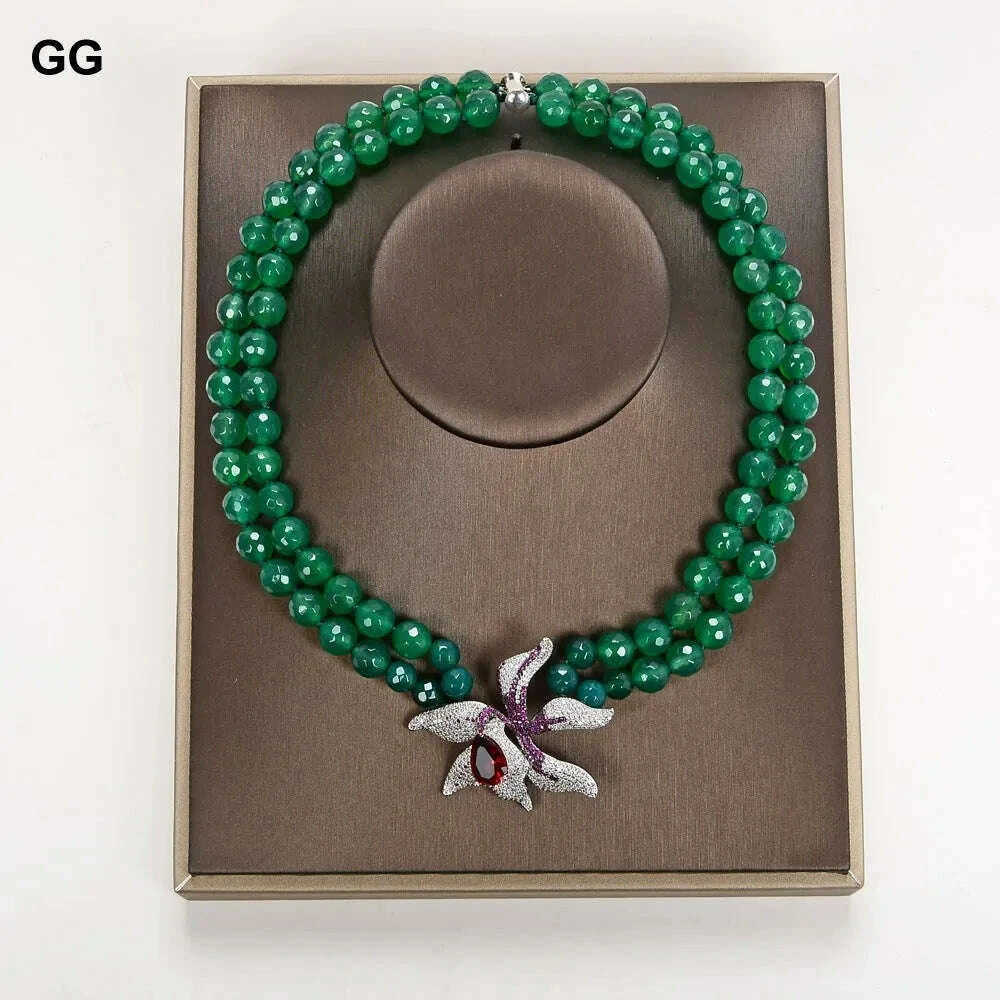 guaiguai-jewelry-18-19-2-rows-green-round-agates-necklace-red-crystal-cz-flower-pendant-for-women-kimlud-kimlud-33912915
