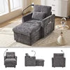 Chenille Sofa Recliner With Storage — Terracotta Orange | KIMLUD