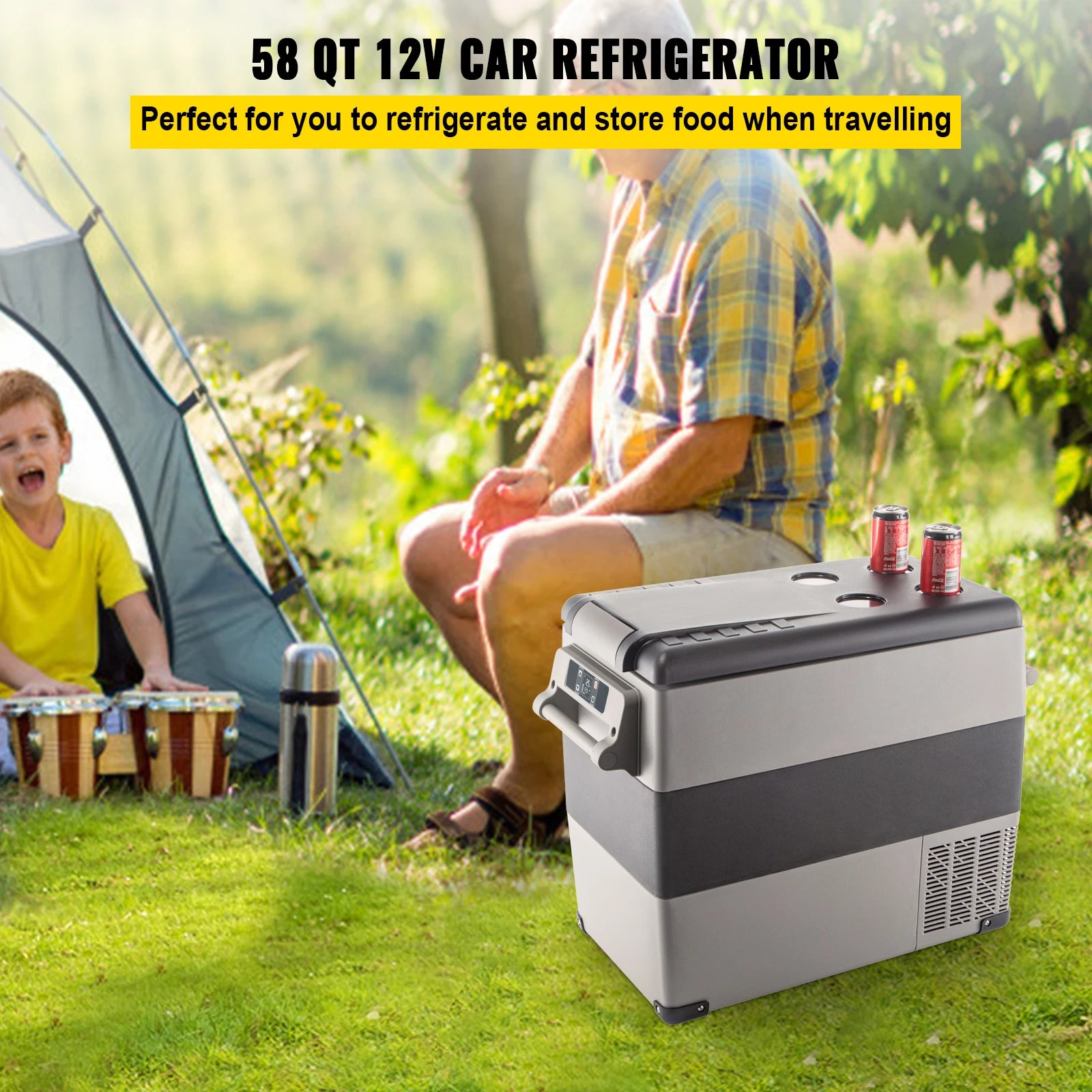 Portable Car Refrigerator 20L Premium — Black | KIMLUD