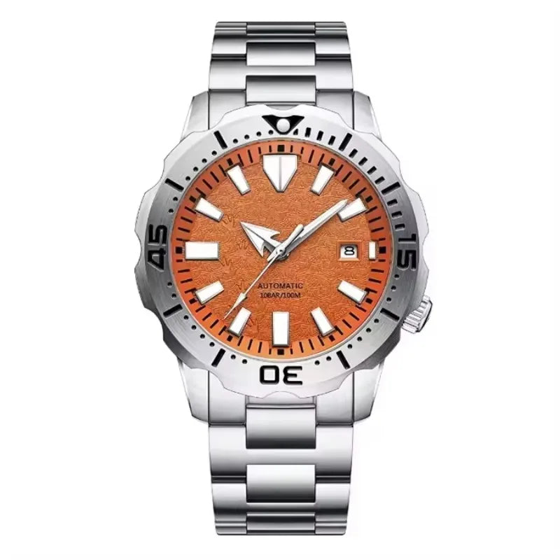 Free Sample Men's Stainless Steel Sport Calendar Water Resistant Business Watch Crystal Custom Welcome
