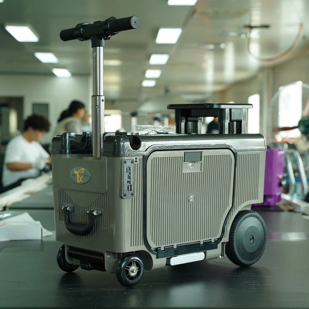 FENGJIU Hot Sell Top Sale We Are Manufacturer Smart Riding Luggage Electronic Suitcase Scooter