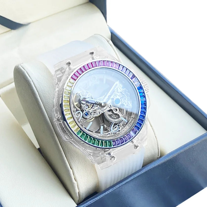 Stainless Steel Mechanical Watch — Silver | KIMLUD