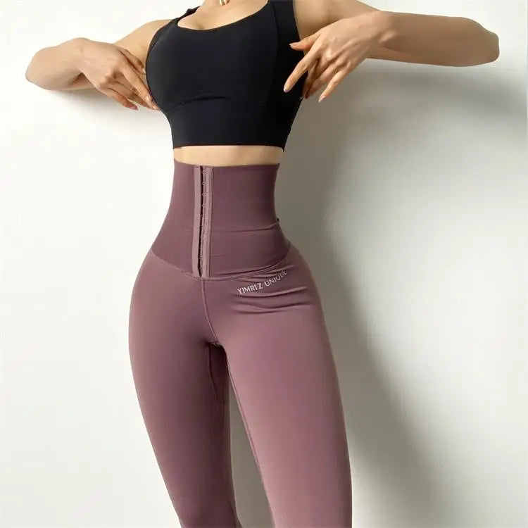 YIMRIZ High Waist Body Building  Fitness Legging Stretch Tights  Shaping Trousers  Running Leggings Workout Training Yoga Pants