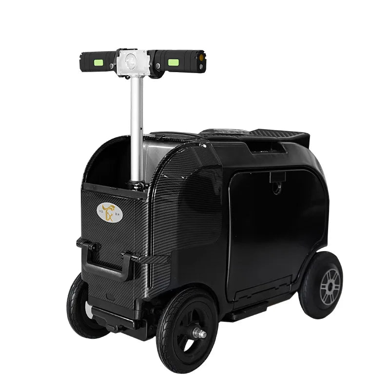 ABS Smart Luggage With Password Lock — Black | KIMLUD