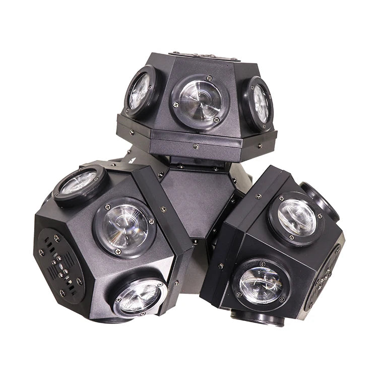 Aluminum Three-Head Beam Moving Head Light RGBW 200W — Black | KIMLUD