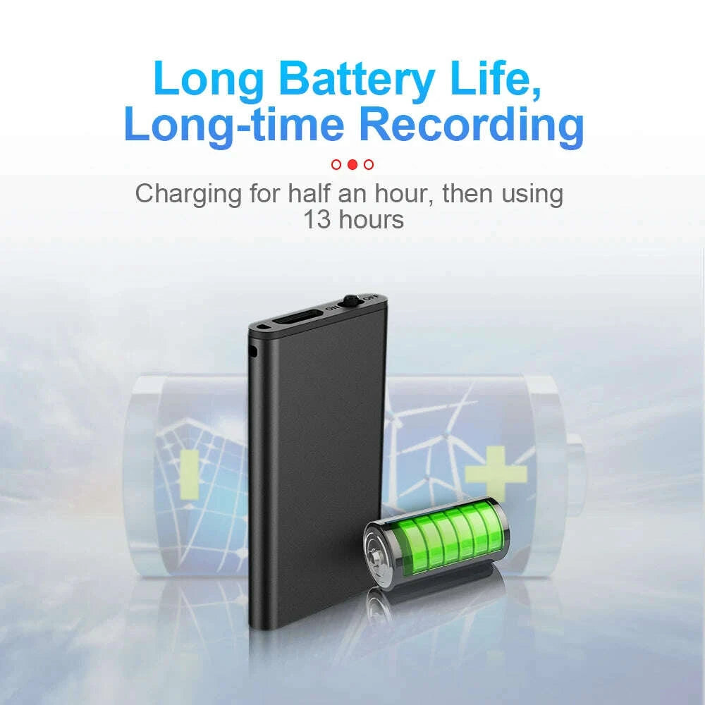 KIMLUD, Ultra-Thin Tiny Mini Voice Recorder 4-32GB Digtal Professional Sound Activated Dictaphone Noise Reduce Record 8GB MP3 Player, KIMLUD Womens Clothes