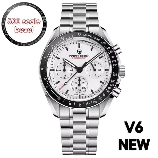 New Version PAGANI DESIGN 1701 Luxury Men Quartz Chronograph Wrist Watches VK63 Movement Stainless Steel Sport Waterproof Clock
